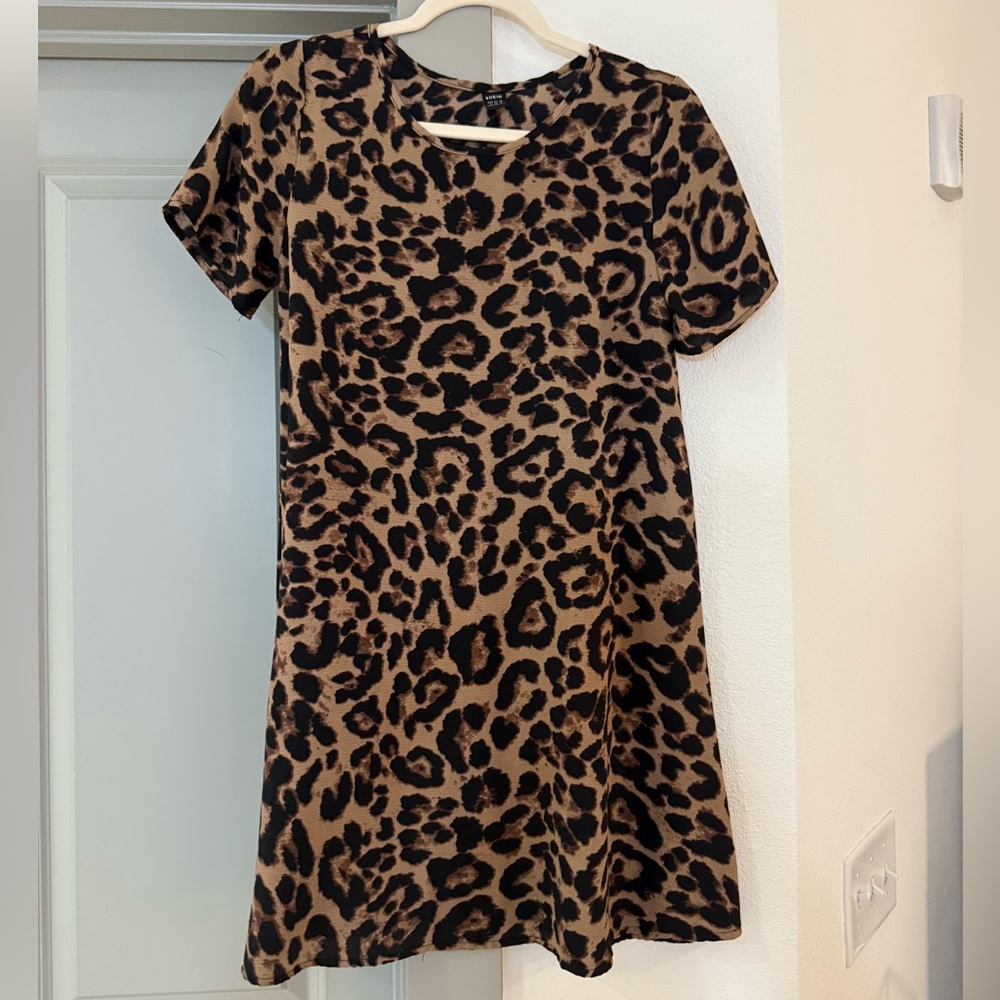 Leopard Print Causal Dress